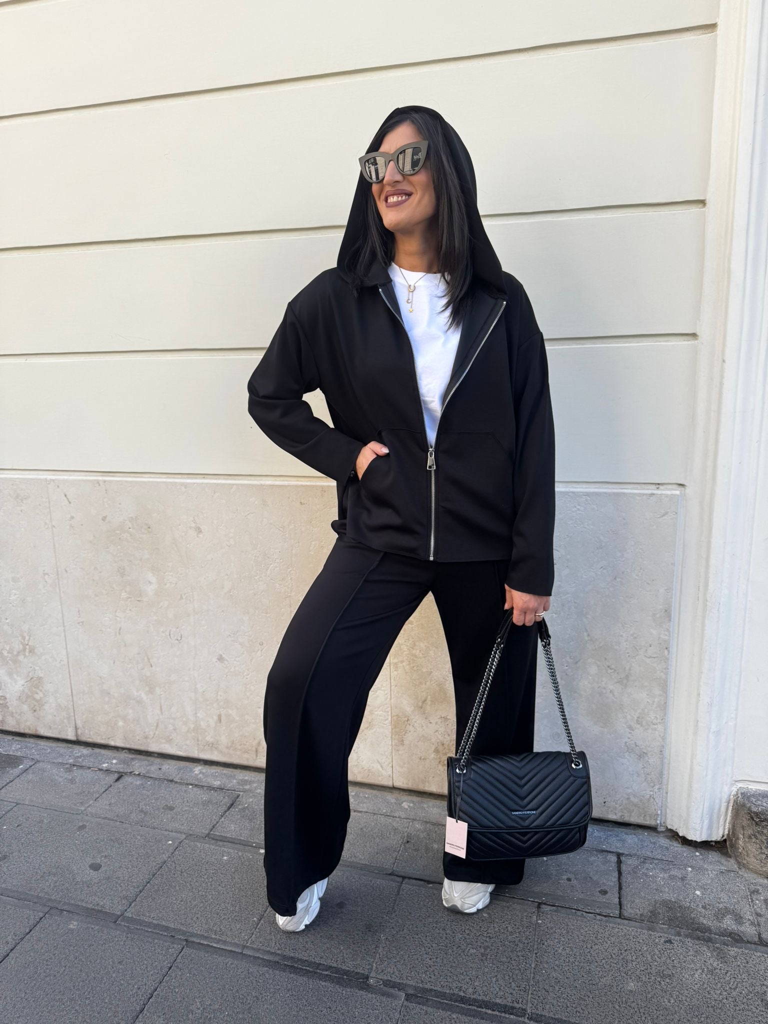 Pantalone tuta palazzo elastico Lizalù 3107