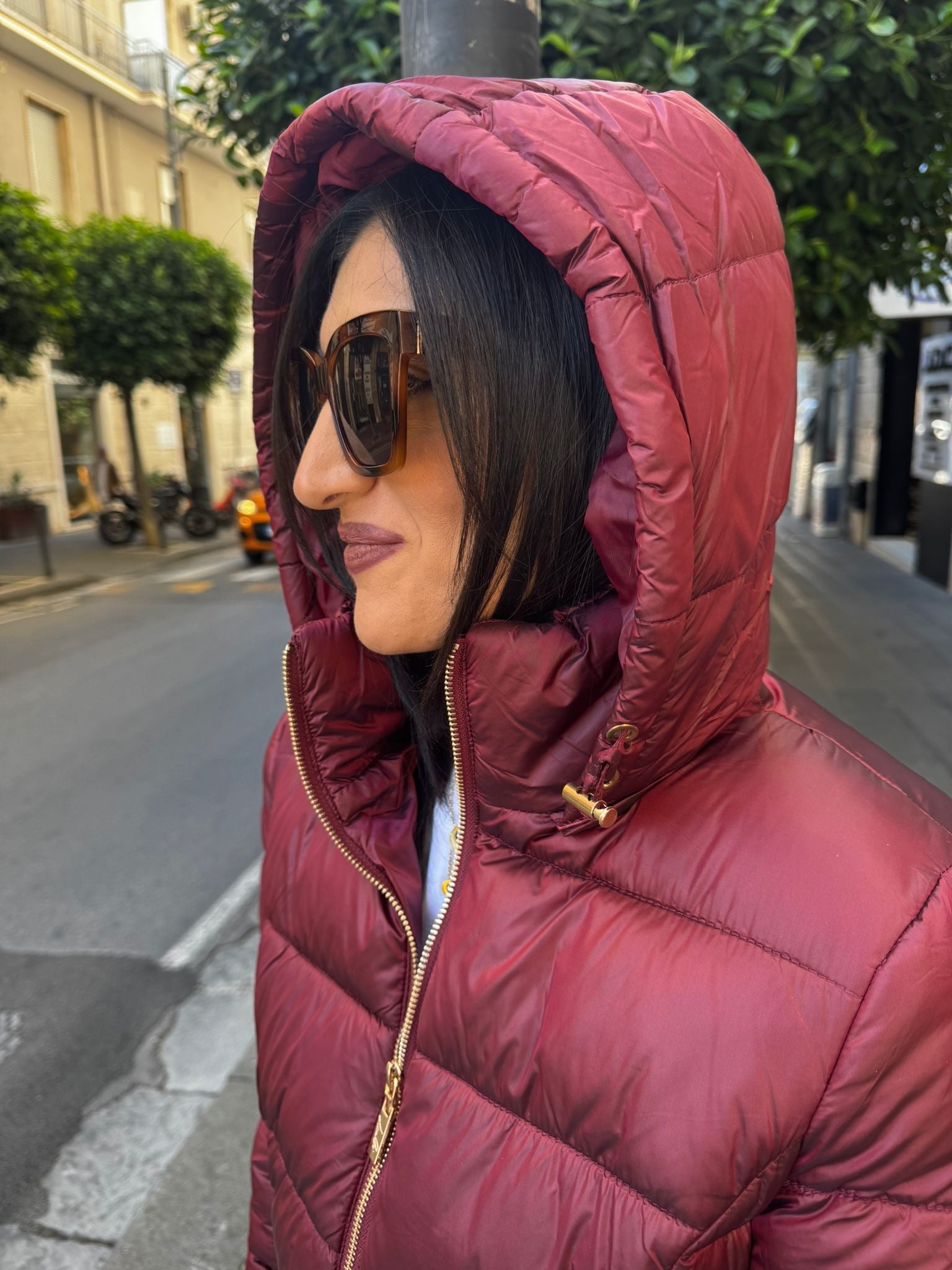 Piumino trapuntato con cappuccio Lizalù 1080