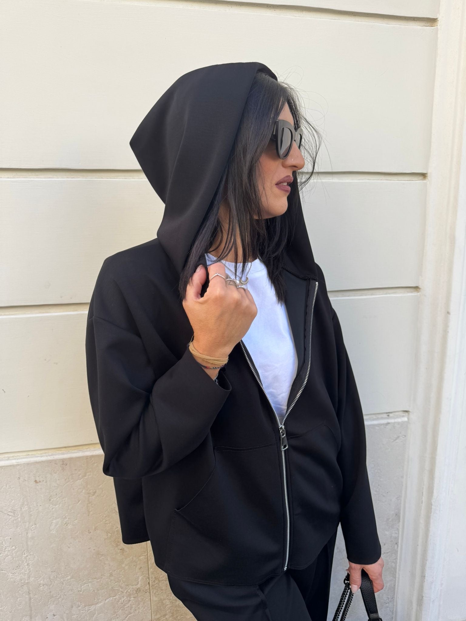 Felpa con zip e cappuccio Lizalù 2119