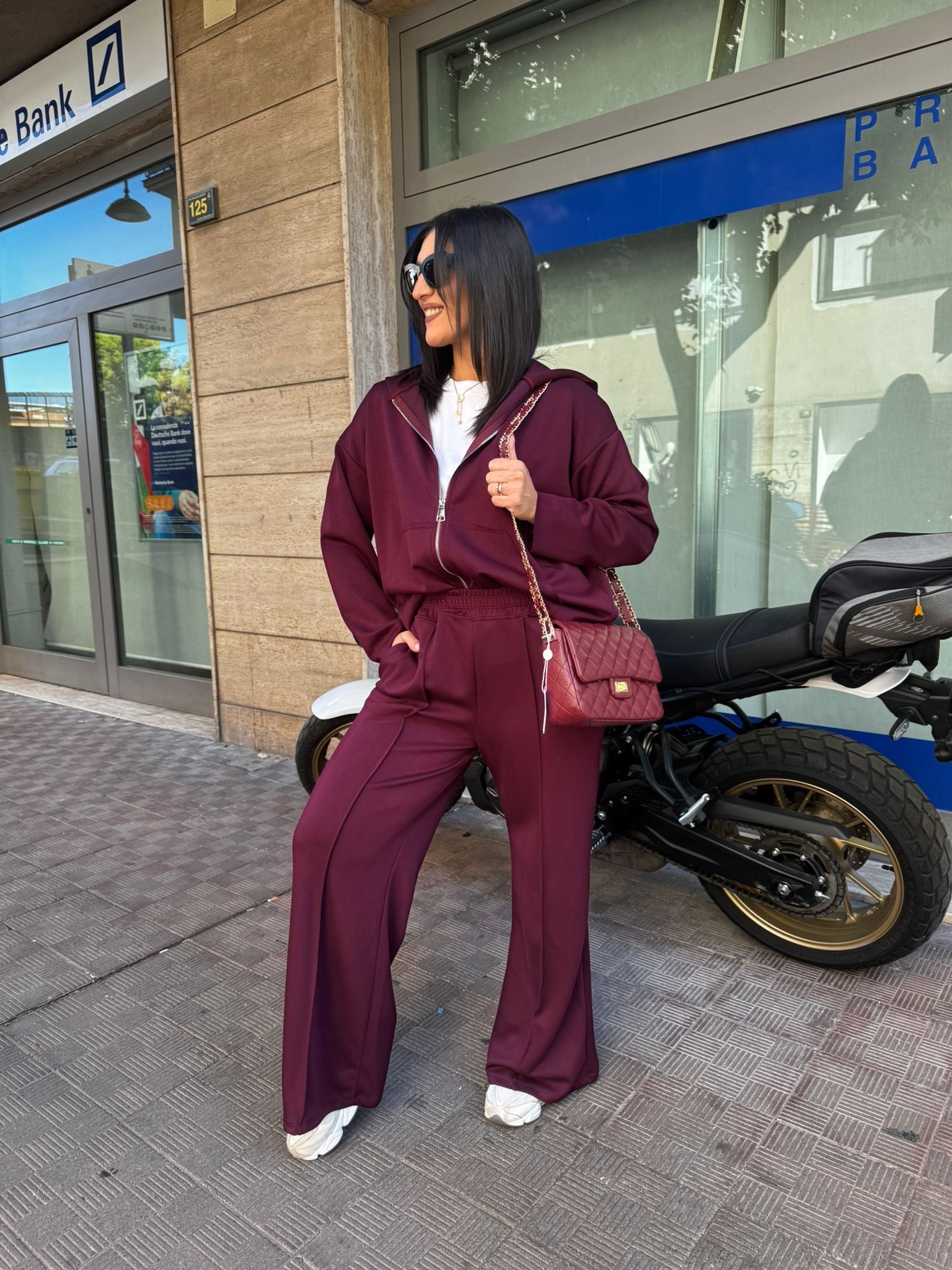 Pantalone tuta palazzo elastico Lizalù 3107