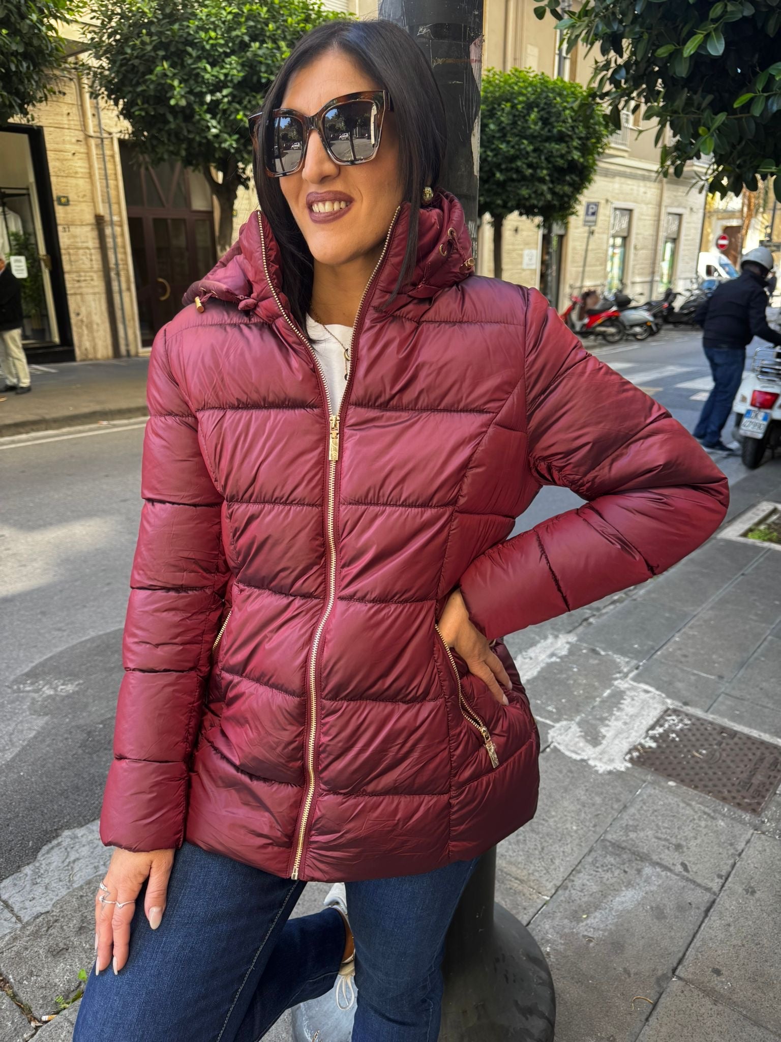 Piumino trapuntato con cappuccio Lizalù 1080