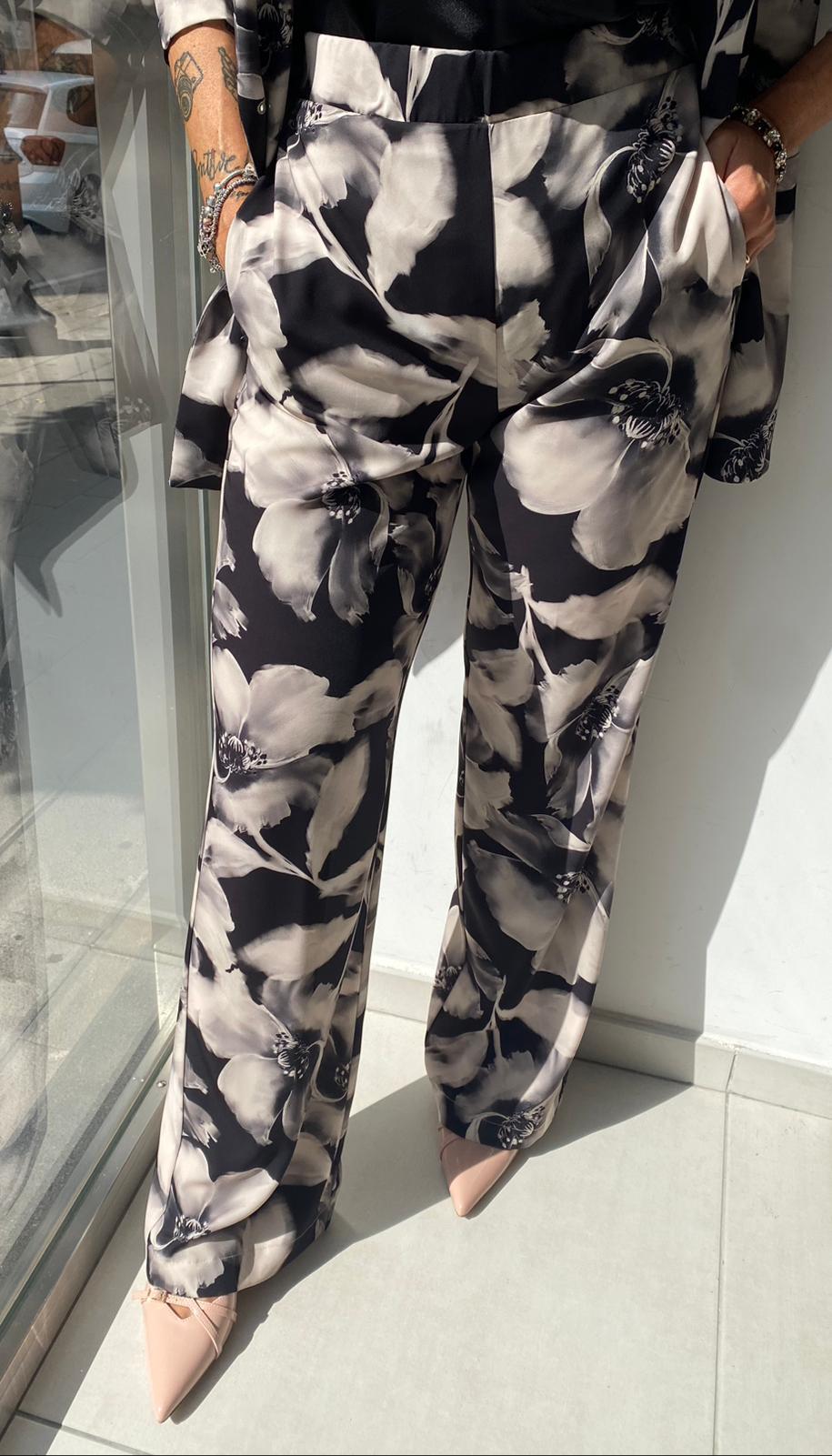 Pantalone palazzo fantasia fiore SANDRO FERRONE IRIN