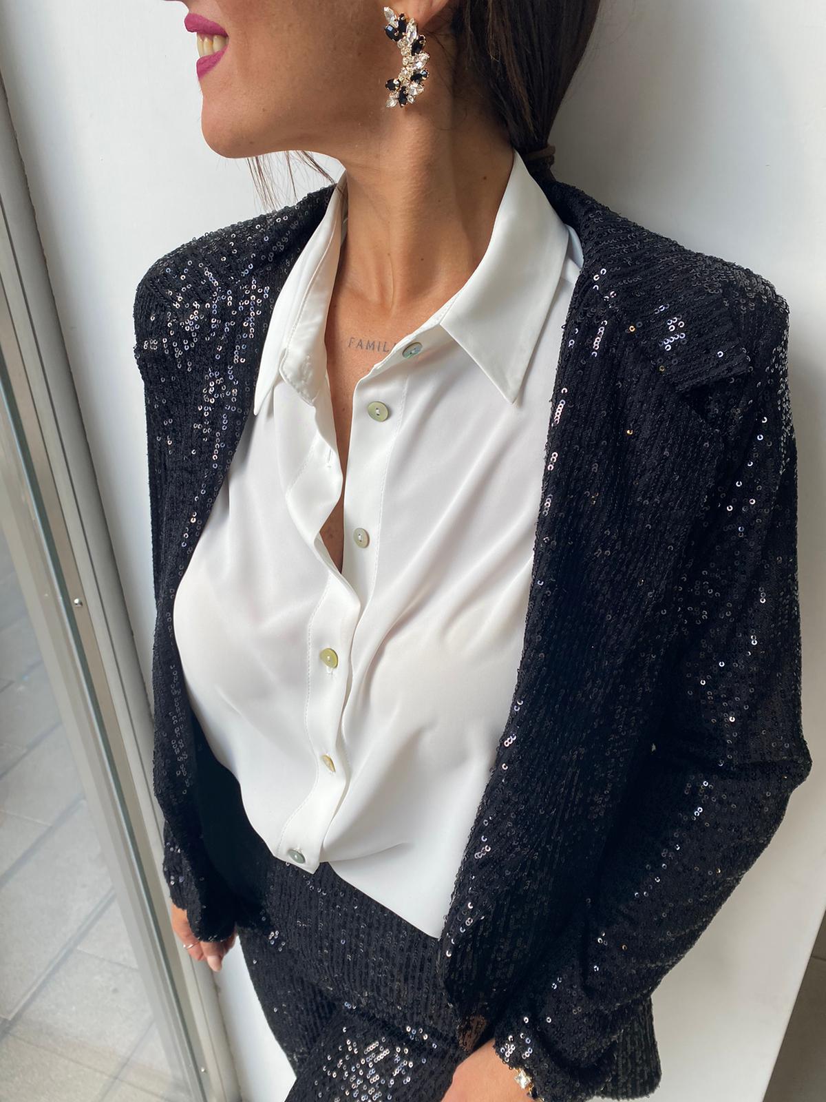Giacca modello blazer in paillettes Lizalù Z747