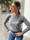Maglia  lanettina pettinata girocollo in lurex Akè 3769
