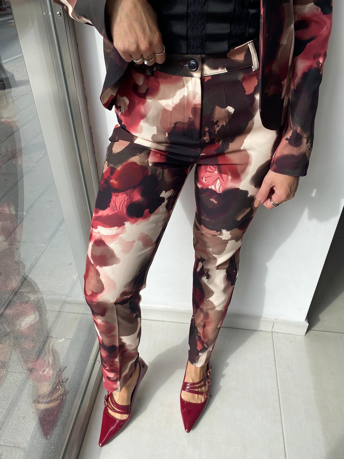 Pantalone sigaretta a fantasia con tasca uomo Akè 419E