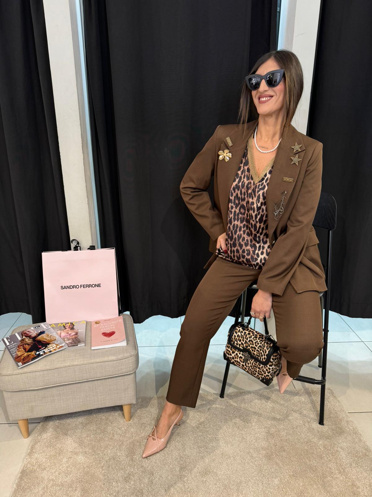Giacca monopetto con charme sul collo  SANDRO FERRONE JENNY