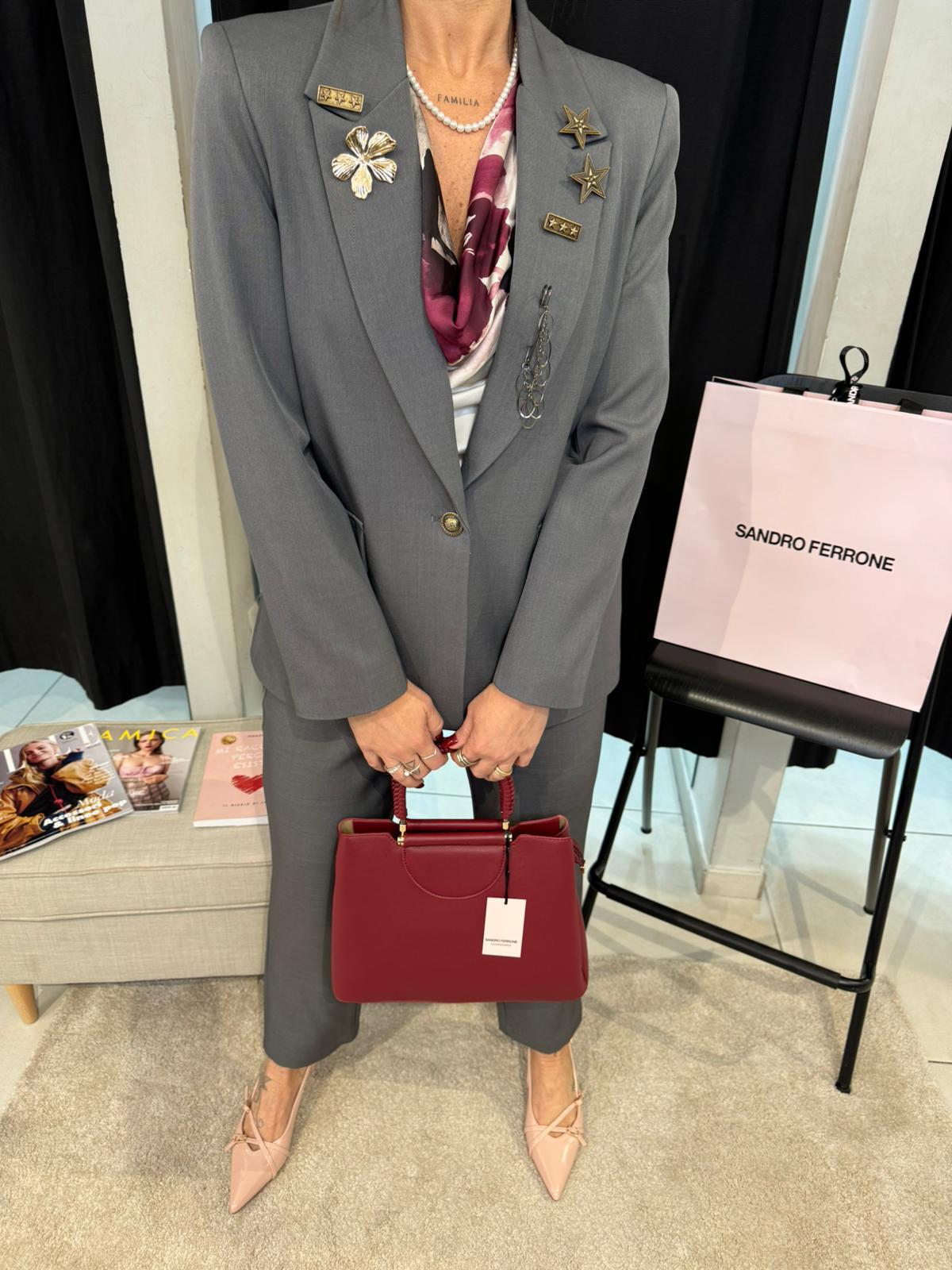 Giacca monopetto con charme sul collo  SANDRO FERRONE JENNY