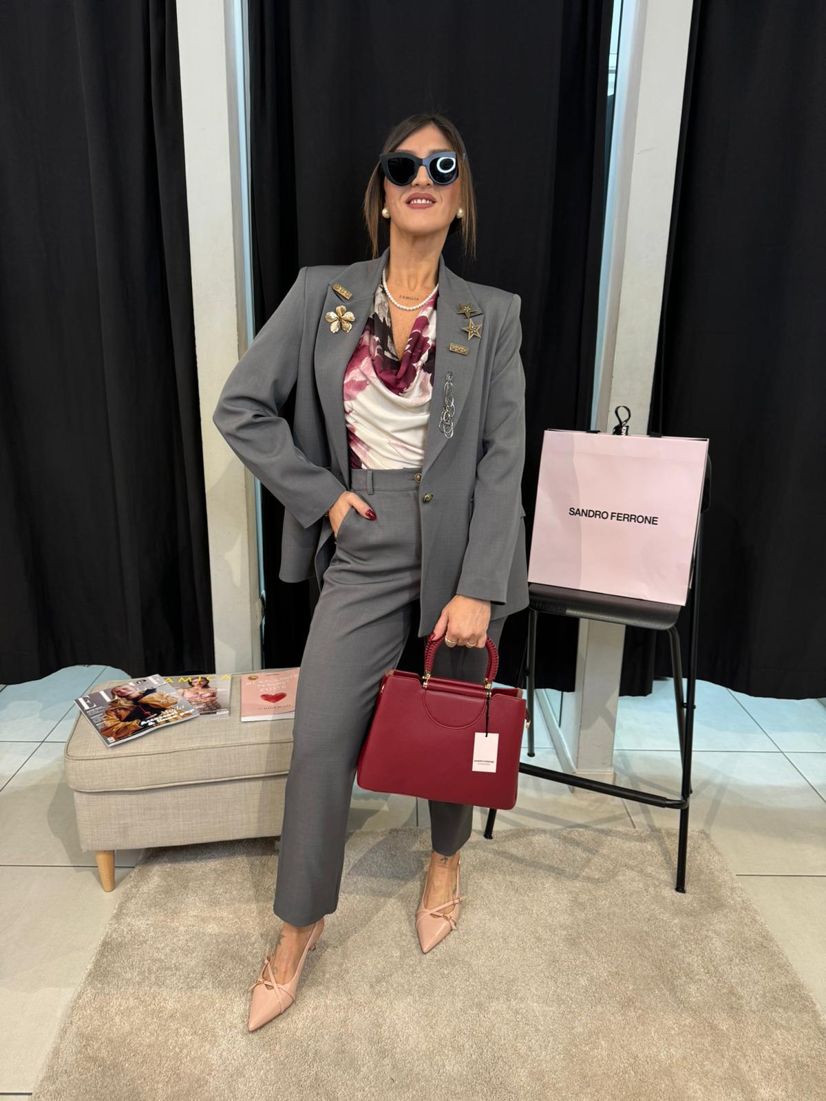 Giacca monopetto con charme sul collo  SANDRO FERRONE JENNY