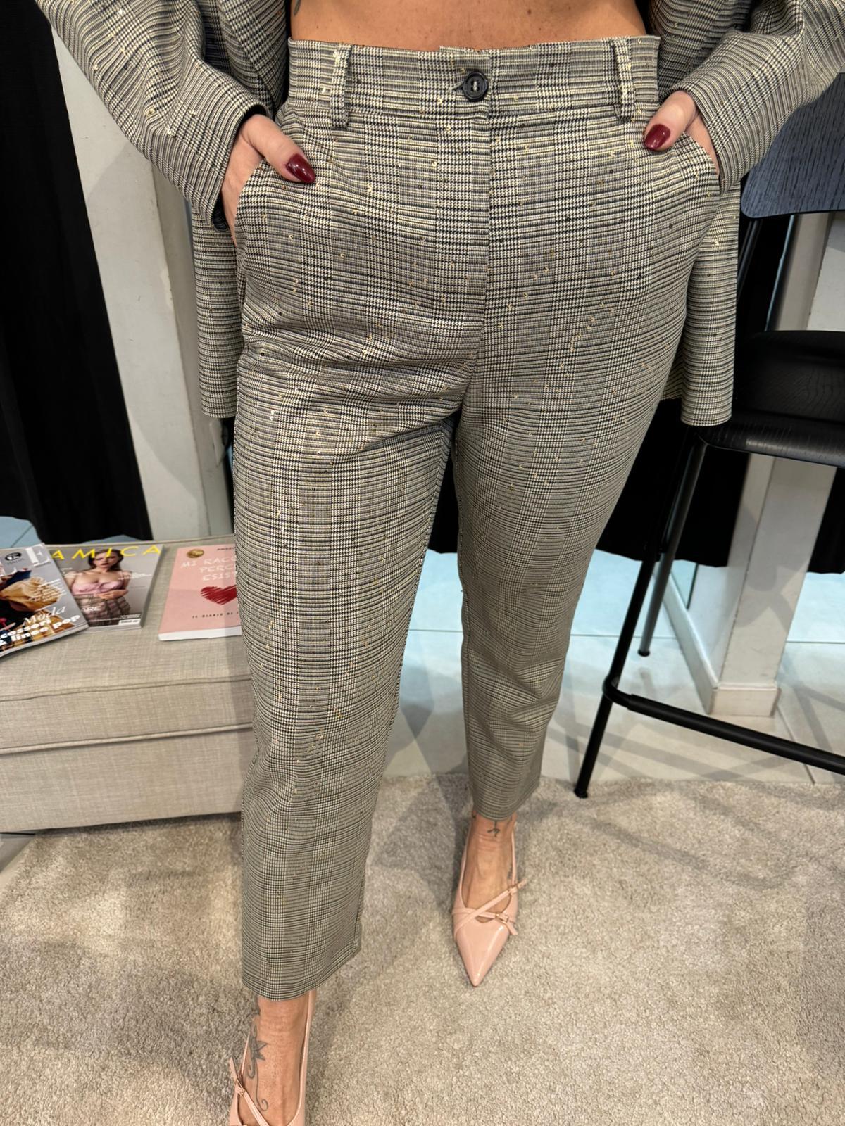 Pantalone sigaretta galles in lurex SANDRO FERRONE JOLE