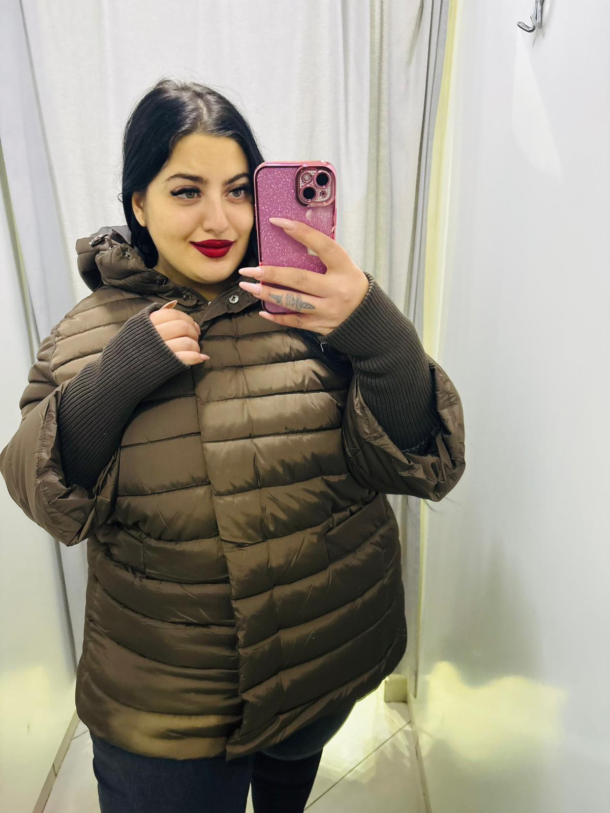 Piumino lungo con polsini elastici Lizalù 6682