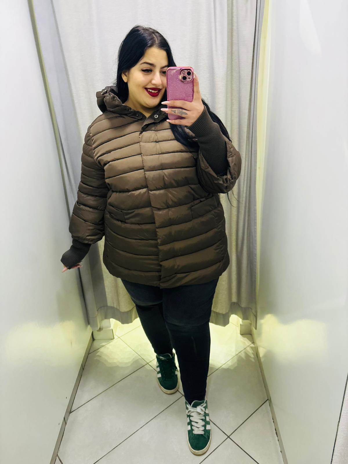 Piumino lungo con polsini elastici Lizalù 6682