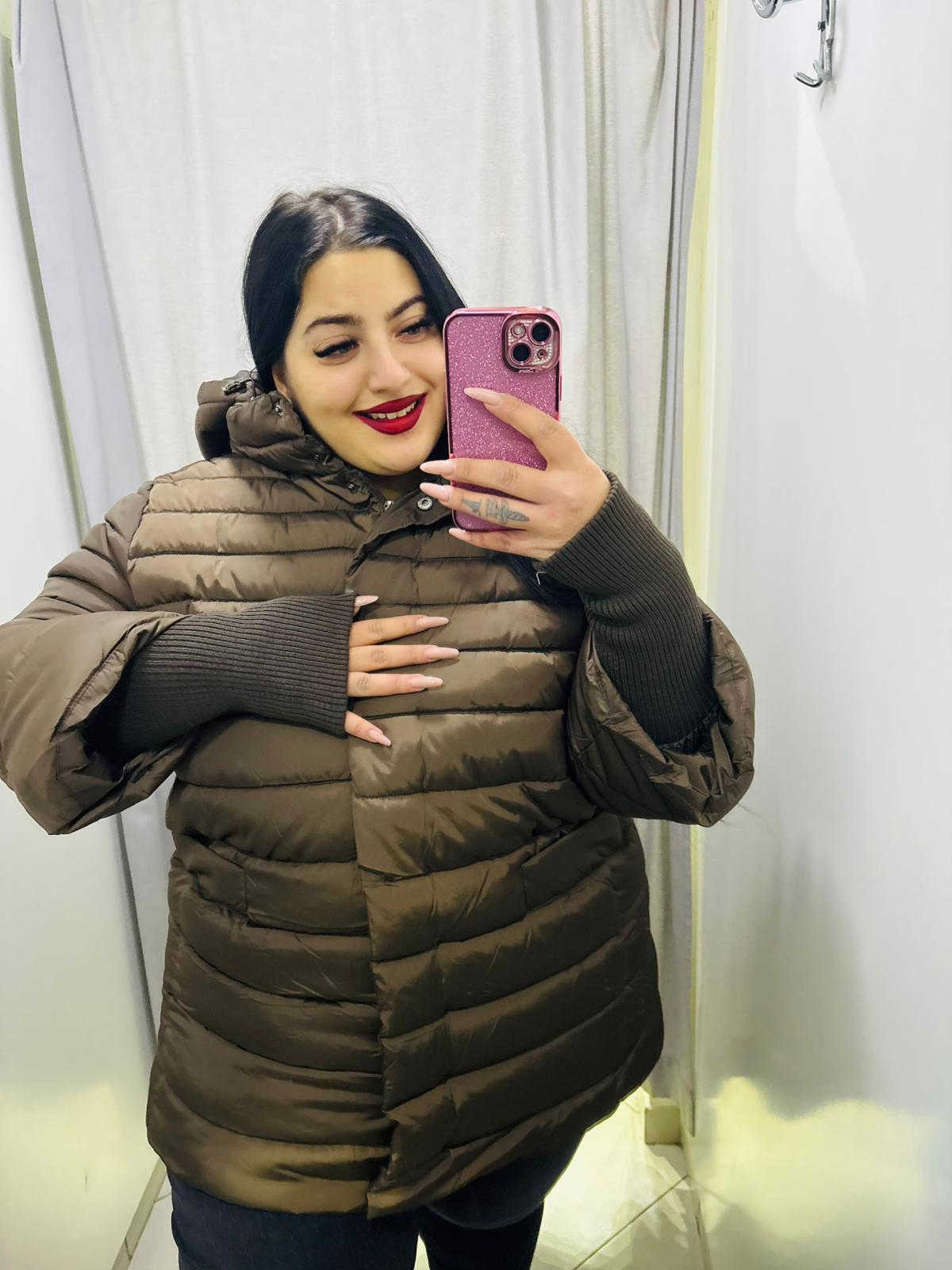 Piumino lungo con polsini elastici Lizalù 6682