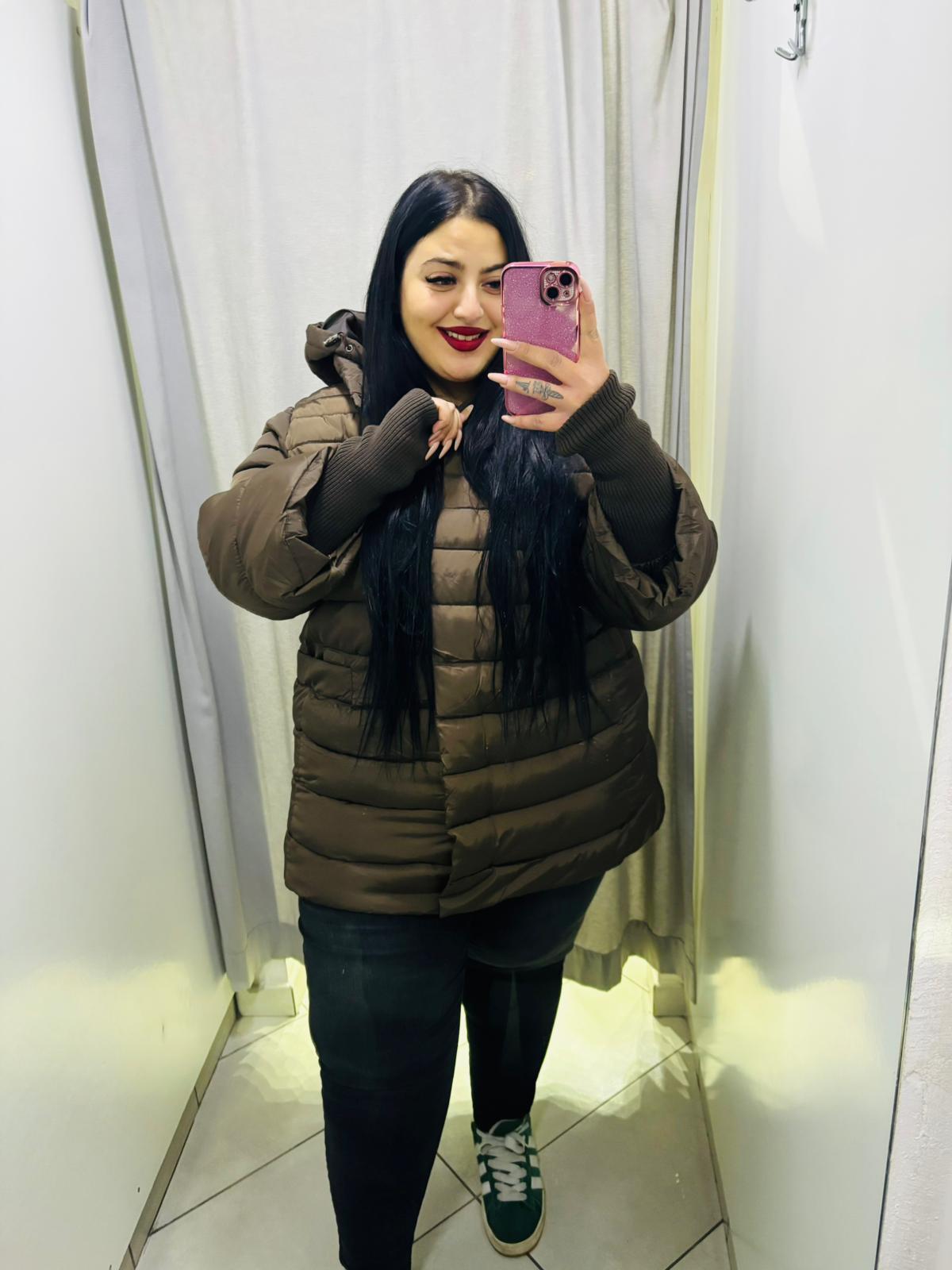 Piumino lungo con polsini elastici Lizalù 6682