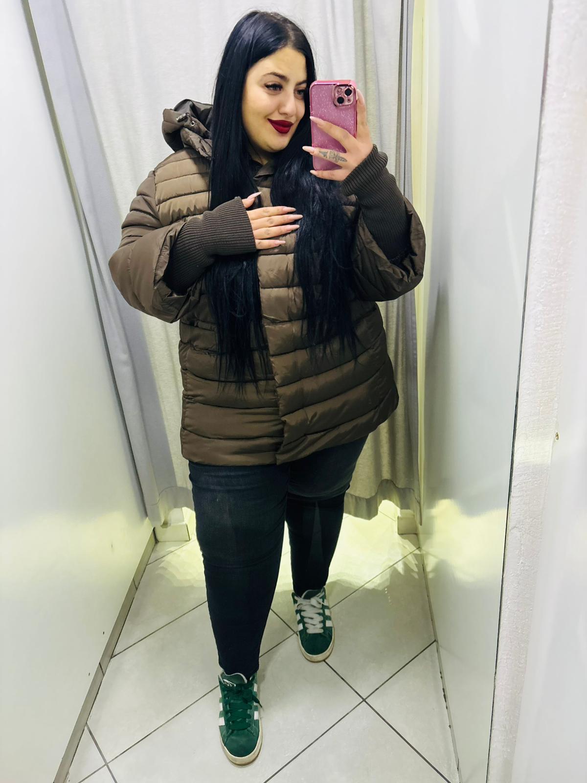 Piumino lungo con polsini elastici Lizalù 6682