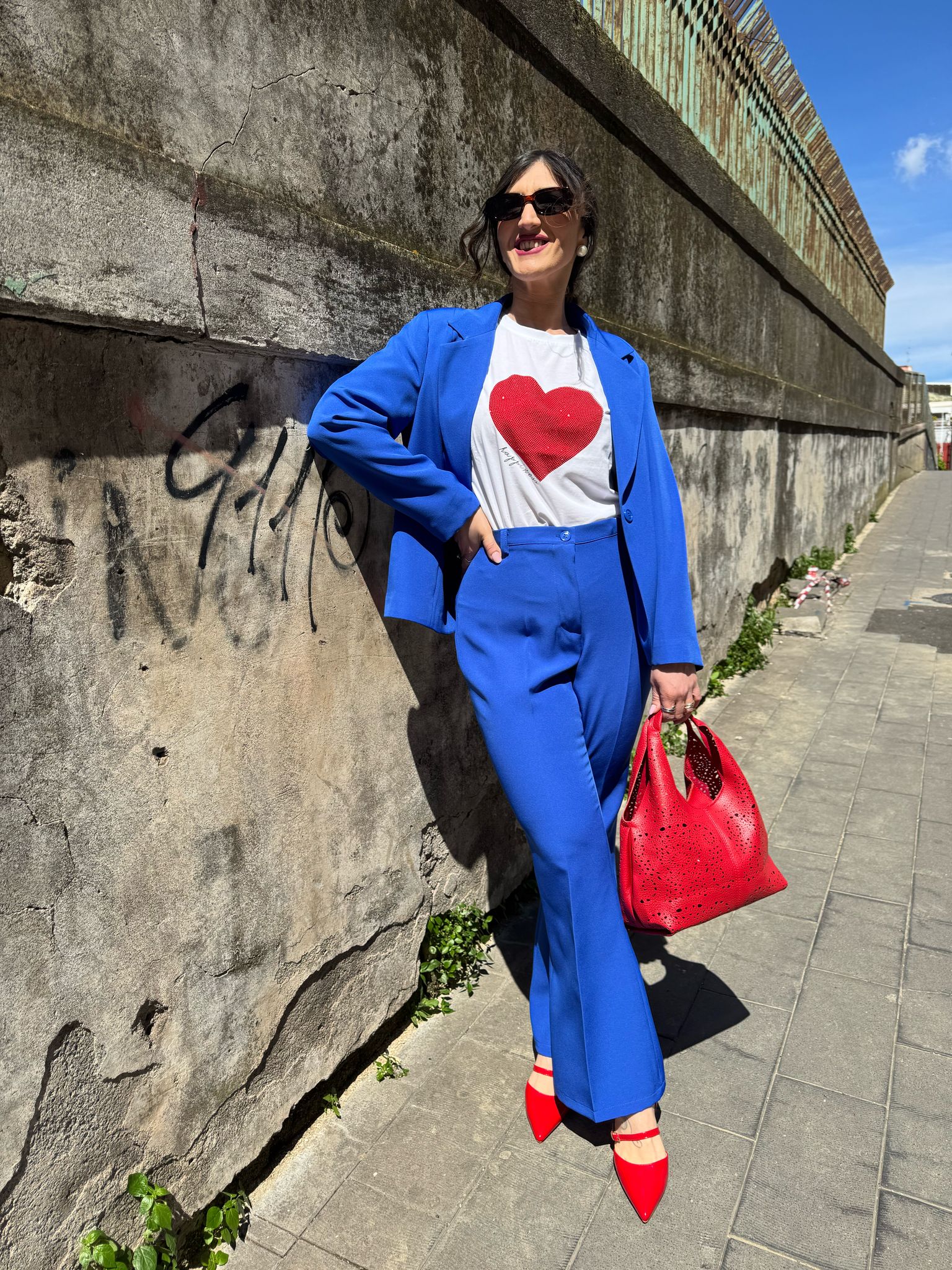 Pantalone tessuto tecnico basico a zampa Lizalù STON