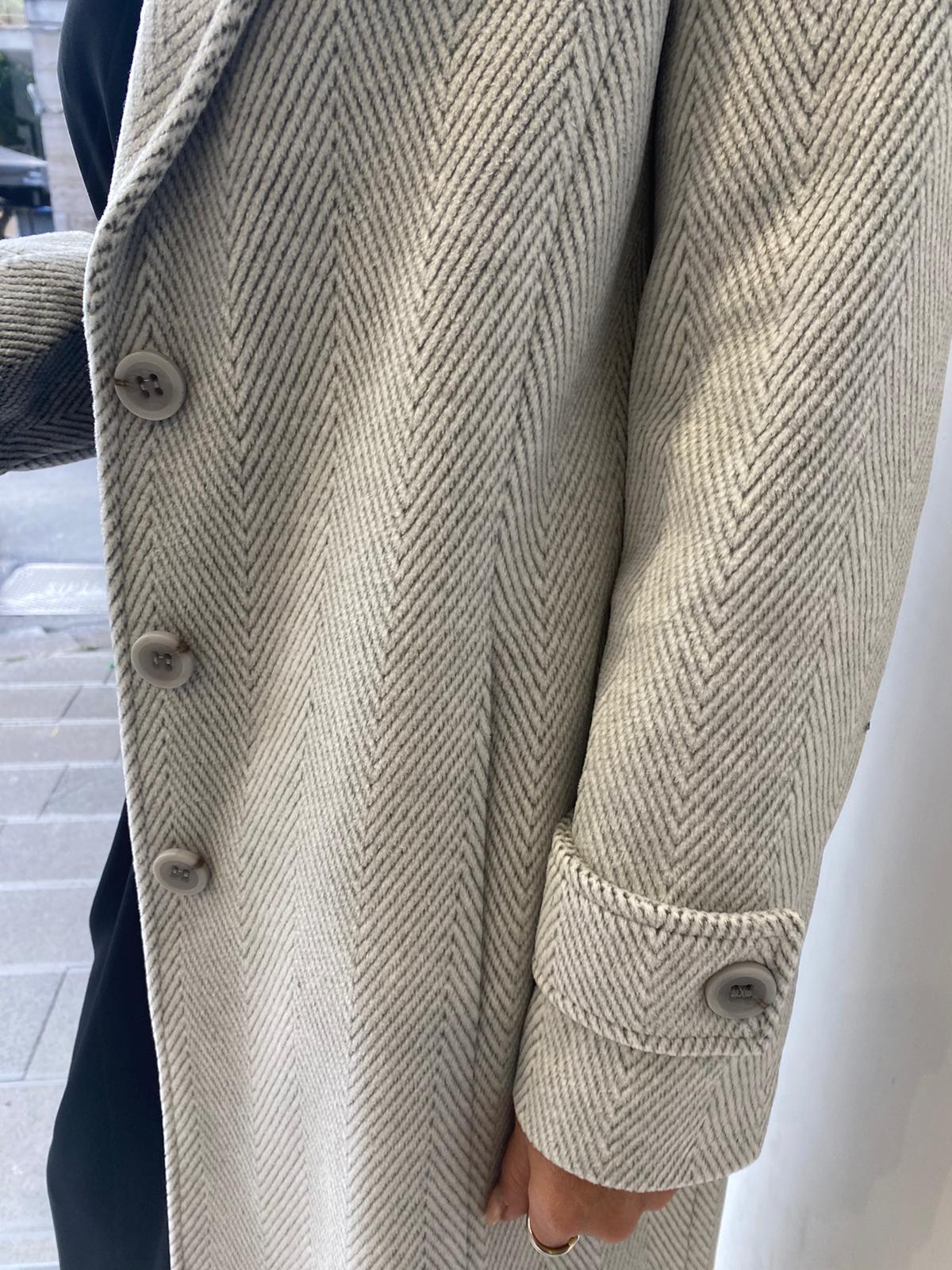 Cappotto lungo con tramatura zig zag Lizalù E174
