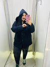 Cappotto corto in panno con tasche e cappuccio Lizalù JELLY