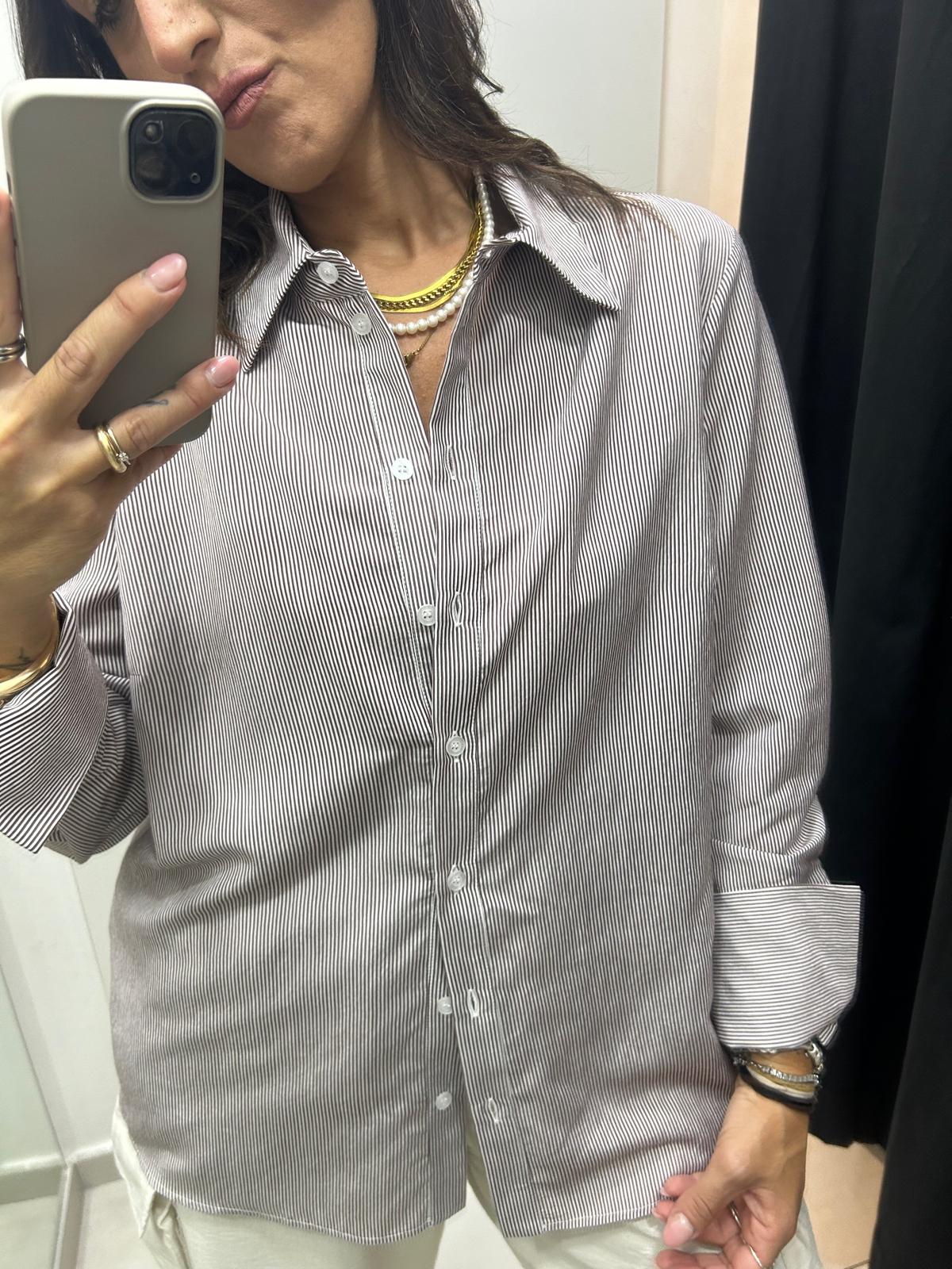 Camicia in cotone a righe  Lizalù LESO