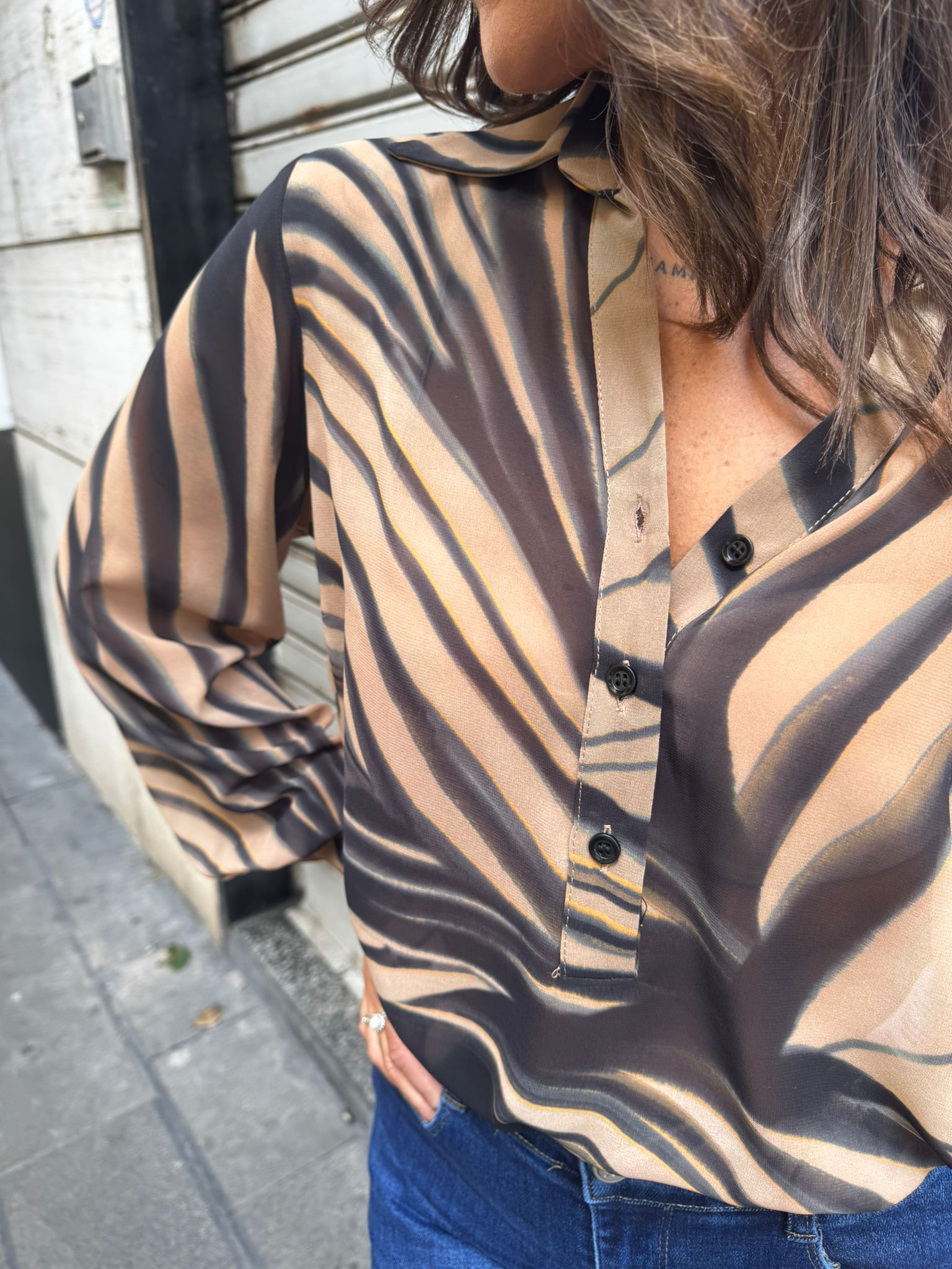 Blusa fantasia con colletto Lizalù RUBY