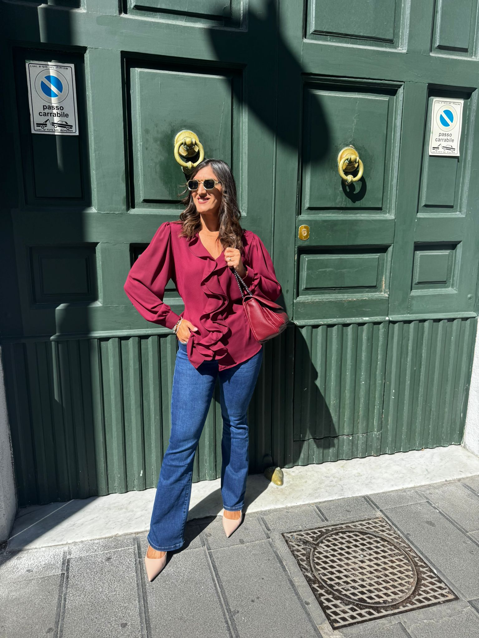 Camicia in chiffon con rouches sul davanti Lizalù ZOLA