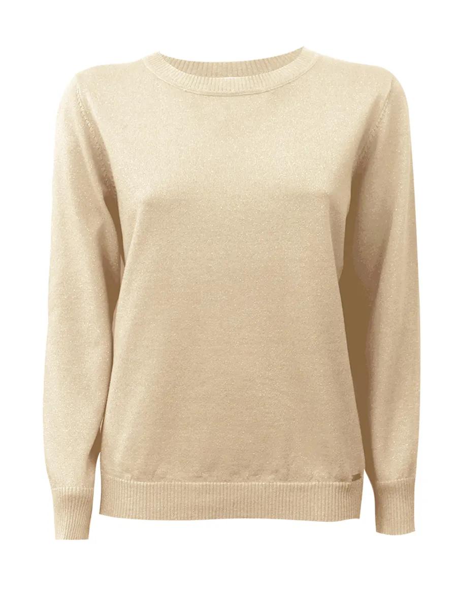 Maglia girocollo in lana pettinata lurex Lizalù 5232