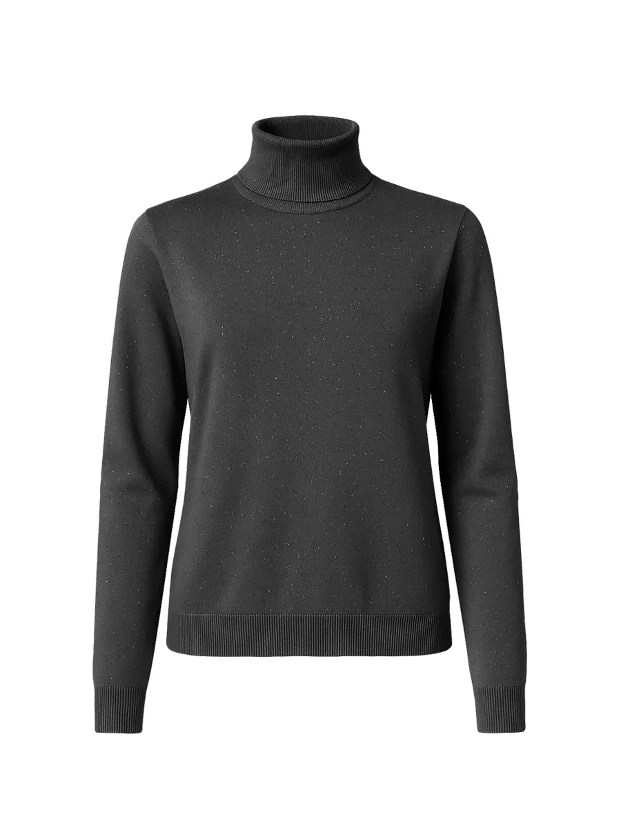 Maglia collo alto con micro paillettes Lizalù 2121