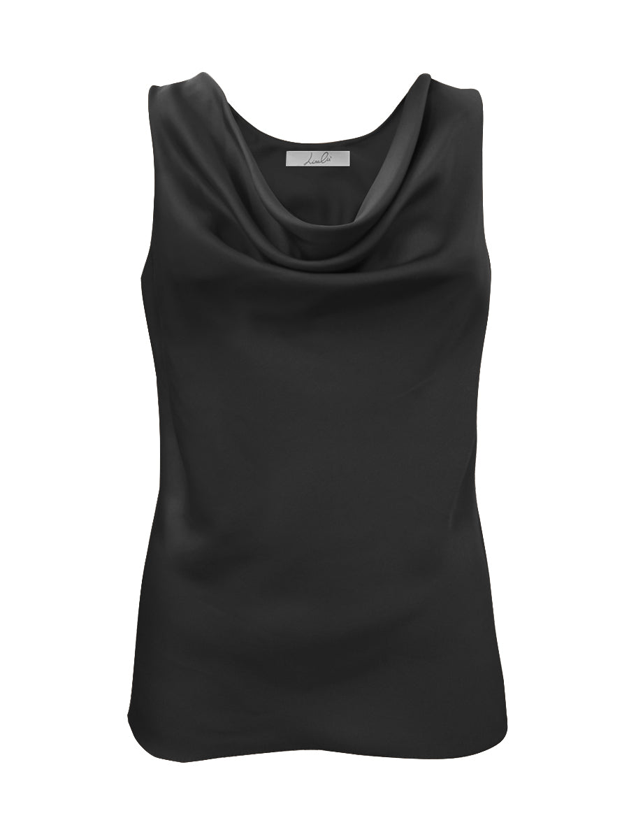 Top spalla larga effetto seta con collo a bavero Lizalù ZARA