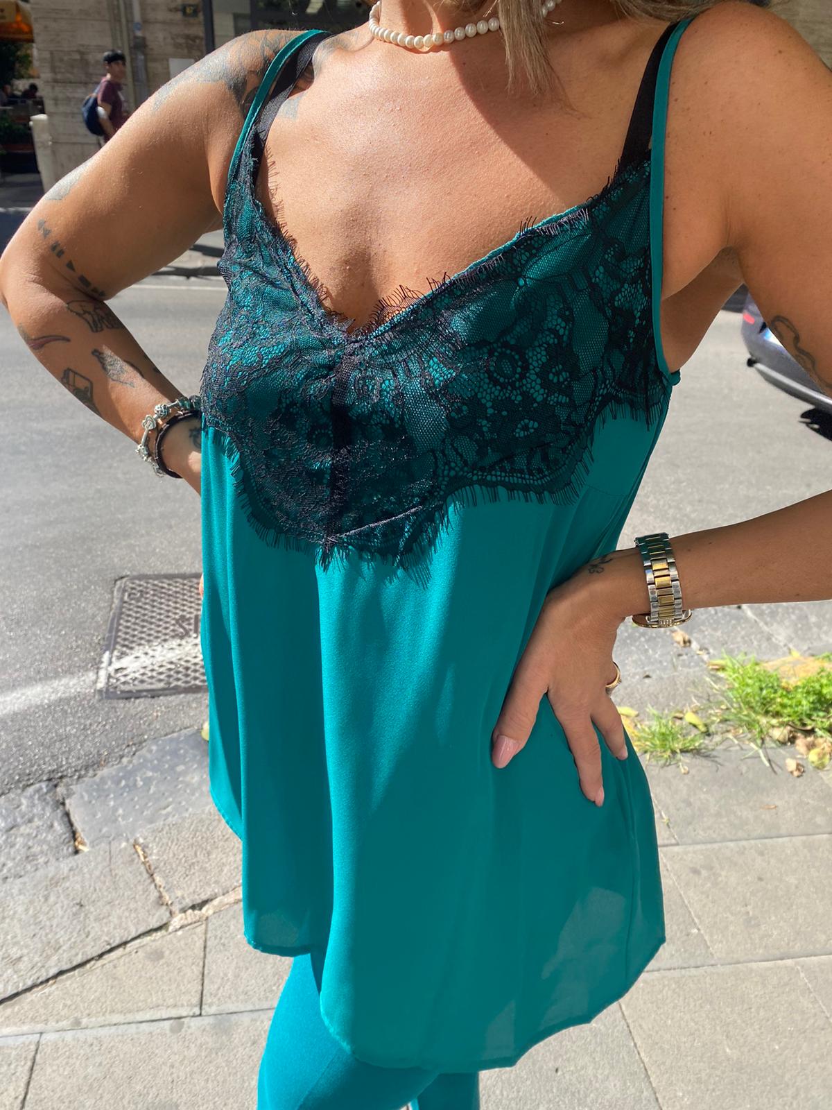 Top con pizzo Lizalù 6162