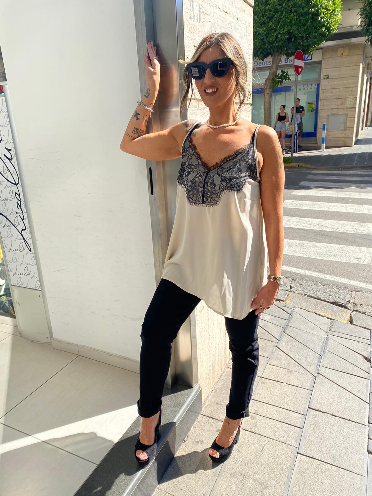 Top con pizzo Lizalù 6162
