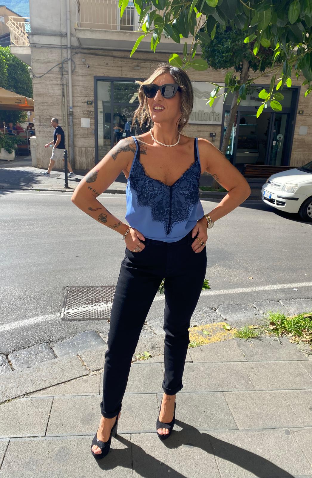 Top con pizzo Lizalù 6162