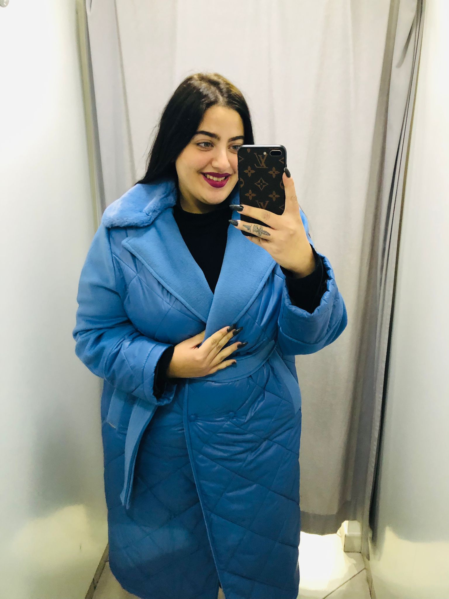 Cappotto con inserti trapuntati e cintura Lizalù 300L